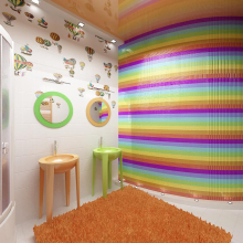 Дизайн ванной комнаты в детской
